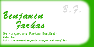 benjamin farkas business card